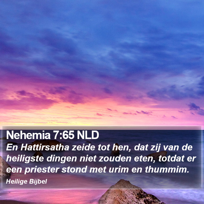 Nehemia 7:65 NLD Bible Study