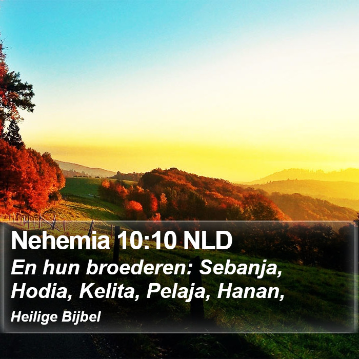 Nehemia 10:10 NLD Bible Study