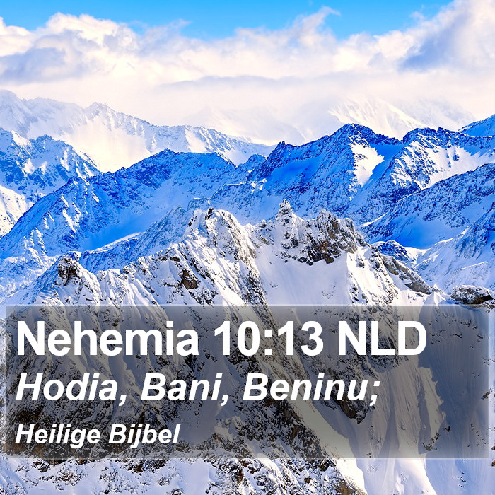 Nehemia 10:13 NLD Bible Study