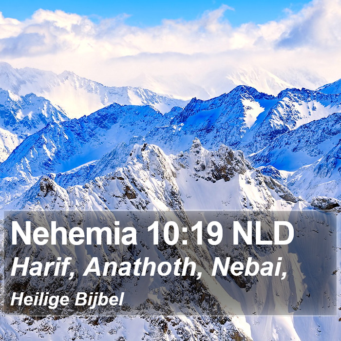 Nehemia 10:19 NLD Bible Study