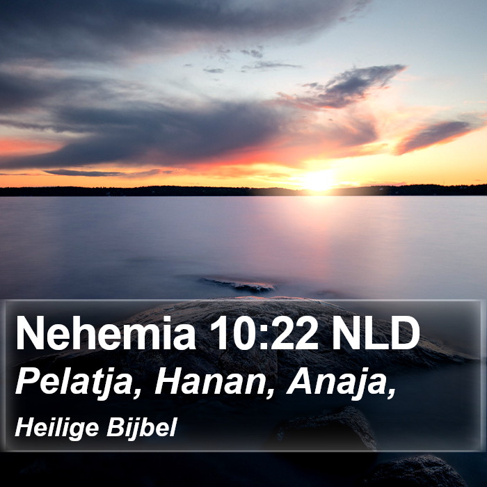 Nehemia 10:22 NLD Bible Study