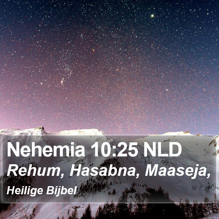 Nehemia 10:25 NLD Bible Study