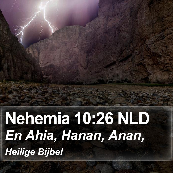 Nehemia 10:26 NLD Bible Study