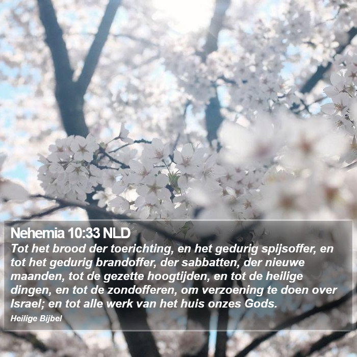 Nehemia 10:33 NLD Bible Study