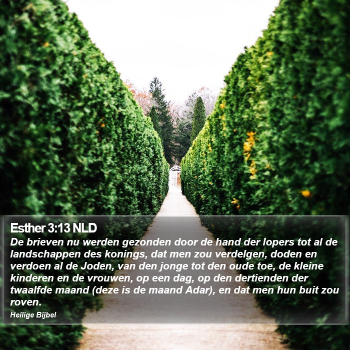 Esther 3:13 NLD Bible Study
