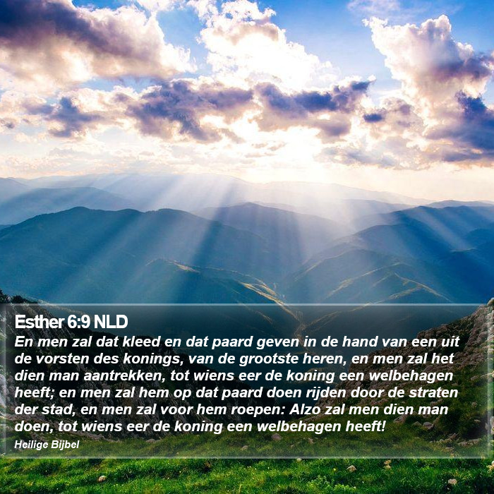 Esther 6:9 NLD Bible Study