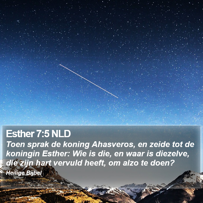 Esther 7:5 NLD Bible Study