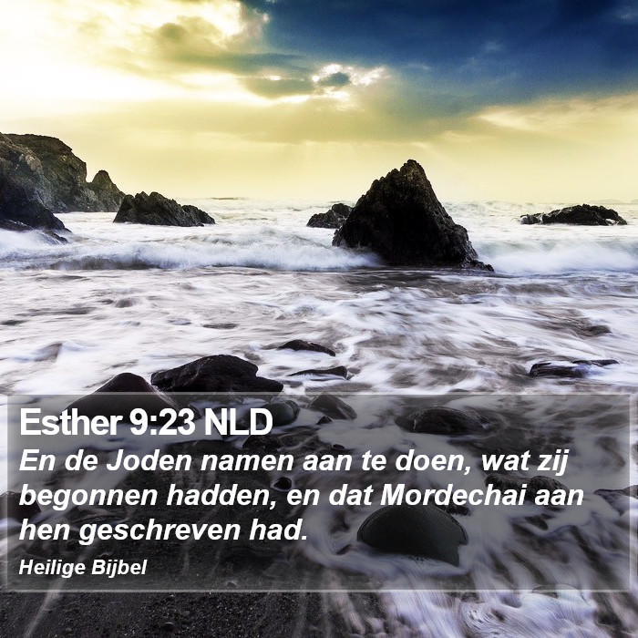 Esther 9:23 NLD Bible Study