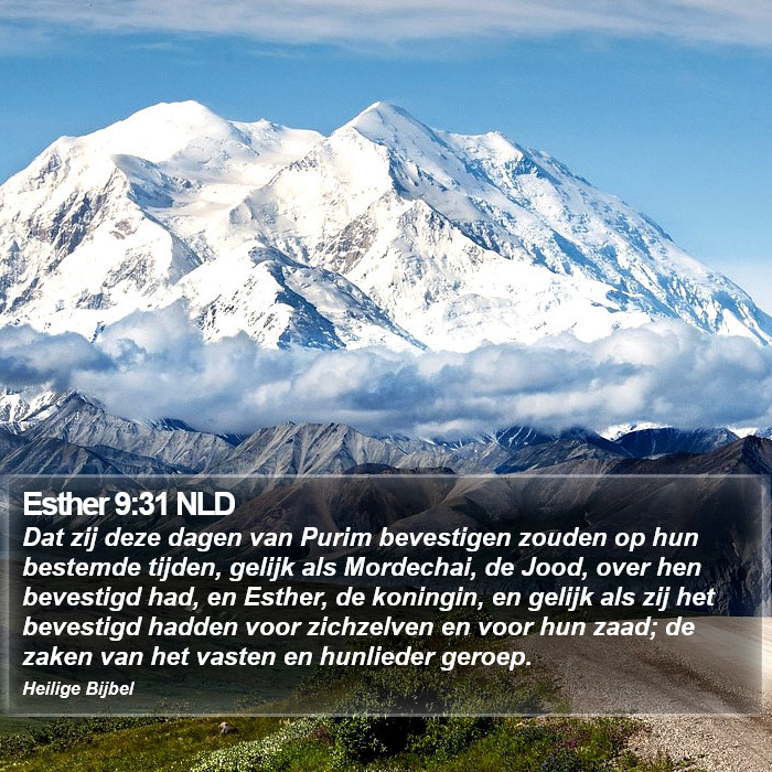 Esther 9:31 NLD Bible Study
