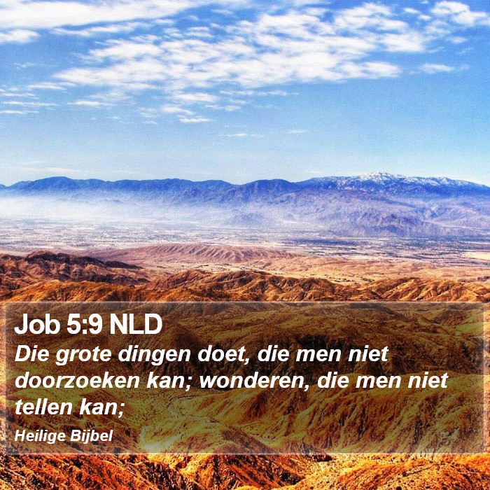 Job 5:9 NLD Bible Study