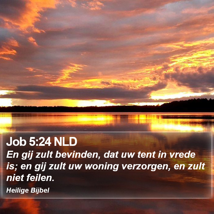 Job 5:24 NLD Bible Study