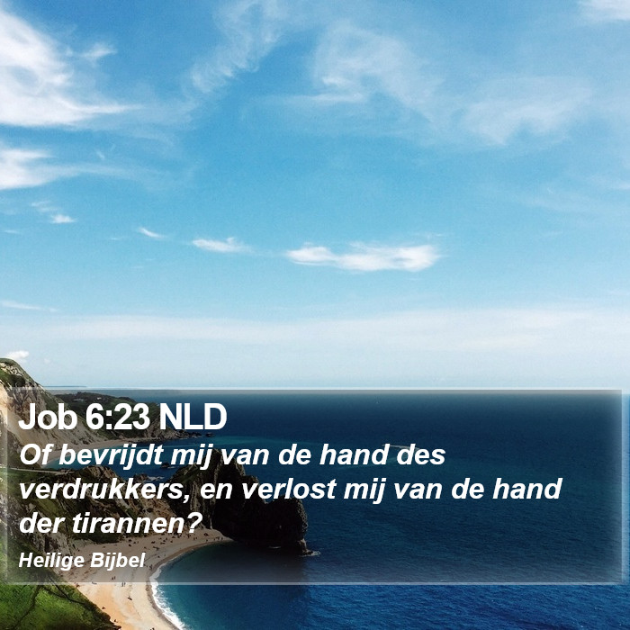 Job 6:23 NLD Bible Study