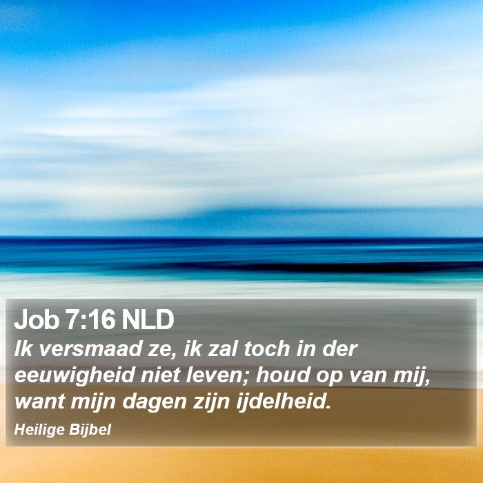 Job 7:16 NLD Bible Study