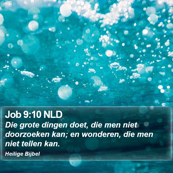 Job 9:10 NLD Bible Study