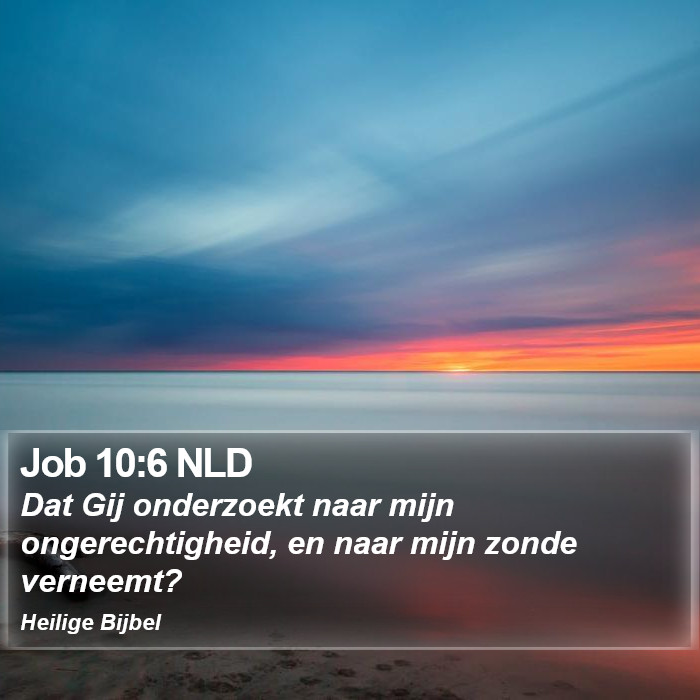 Job 10:6 NLD Bible Study