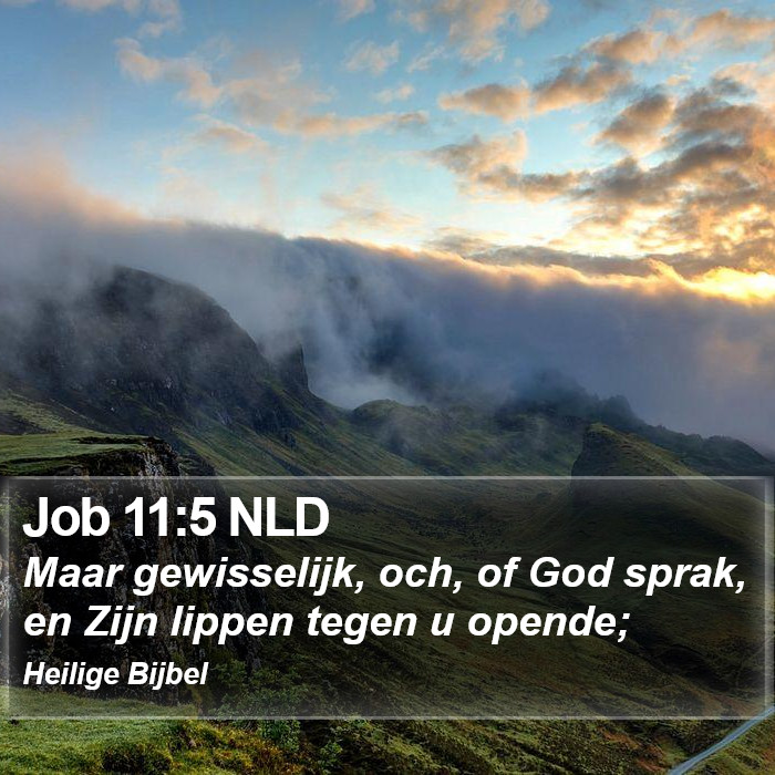 Job 11:5 NLD Bible Study