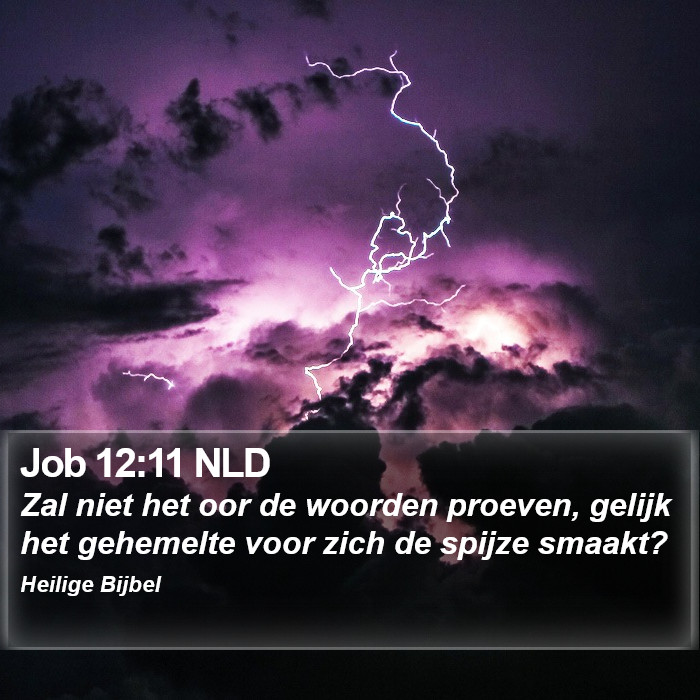 Job 12:11 NLD Bible Study
