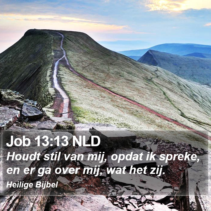 Job 13:13 NLD Bible Study