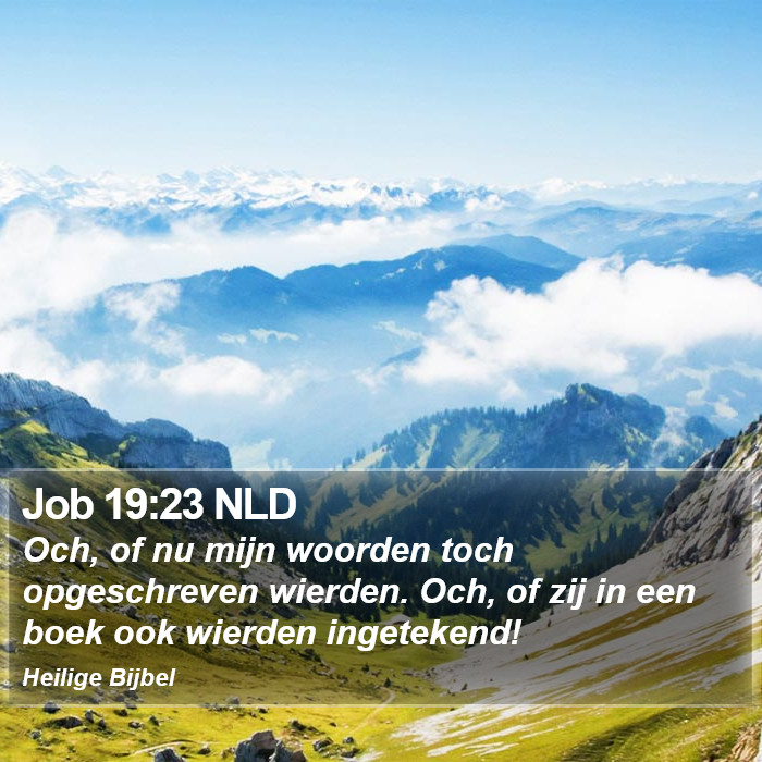 Job 19:23 NLD Bible Study