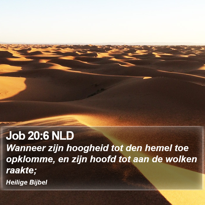 Job 20:6 NLD Bible Study