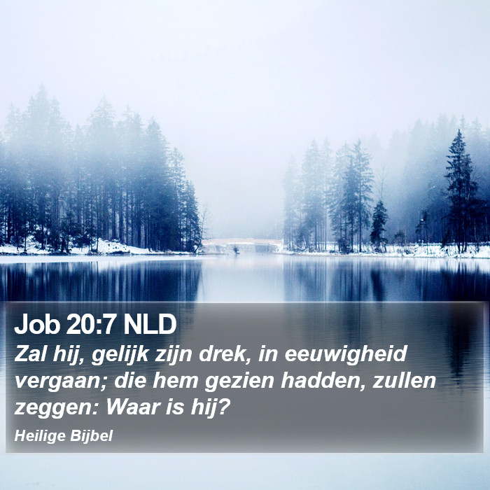 Job 20:7 NLD Bible Study