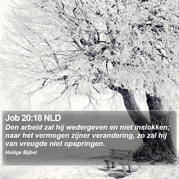 Job 20:18 NLD Bible Study