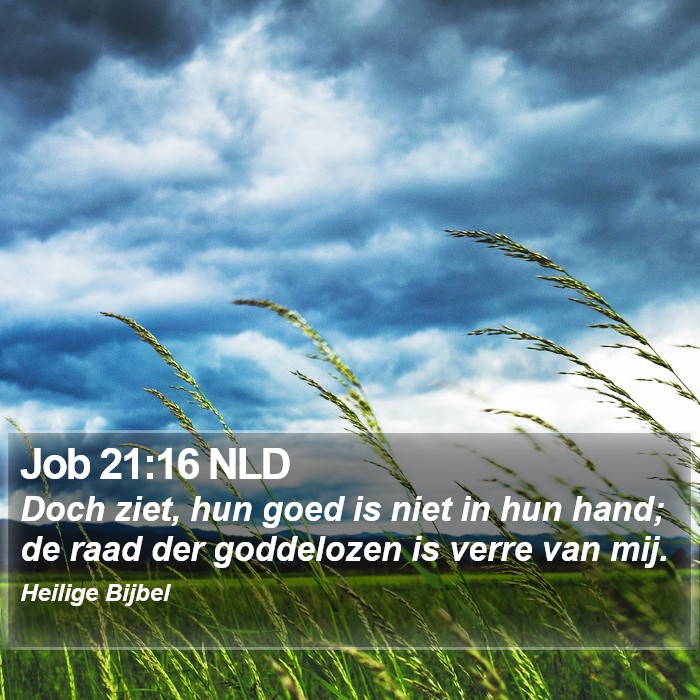 Job 21:16 NLD Bible Study