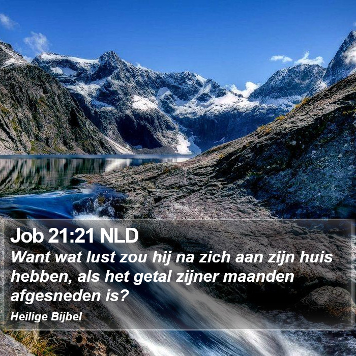 Job 21:21 NLD Bible Study