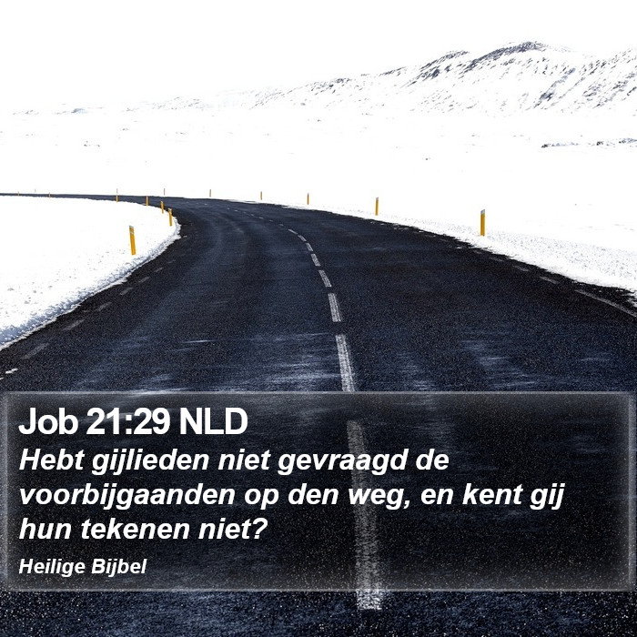 Job 21:29 NLD Bible Study