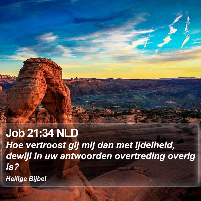 Job 21:34 NLD Bible Study