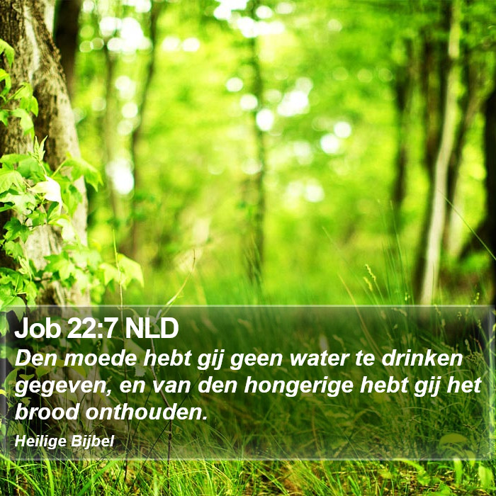 Job 22:7 NLD Bible Study