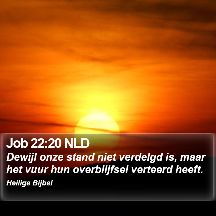 Job 22:20 NLD Bible Study