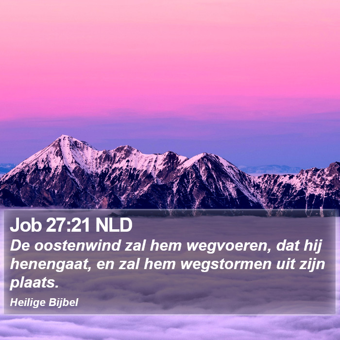 Job 27:21 NLD Bible Study
