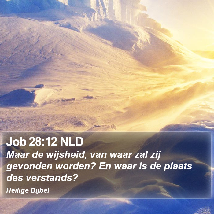 Job 28:12 NLD Bible Study