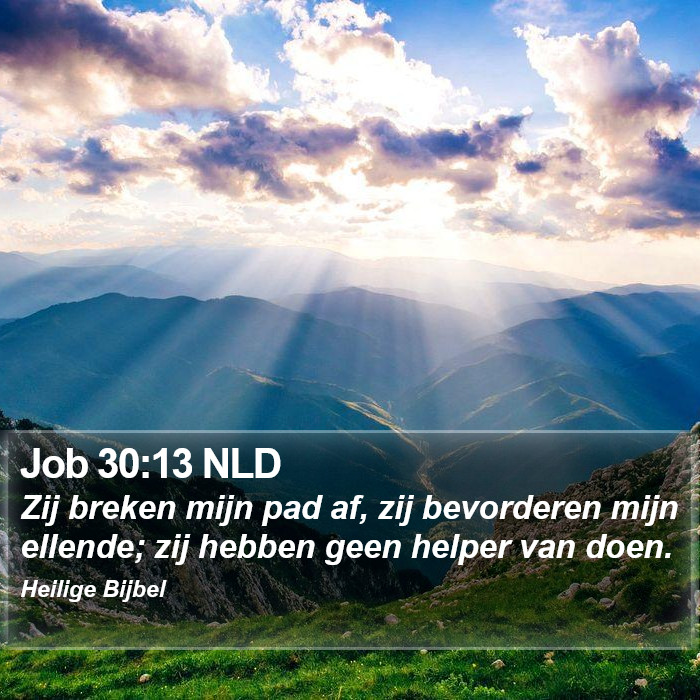 Job 30:13 NLD Bible Study
