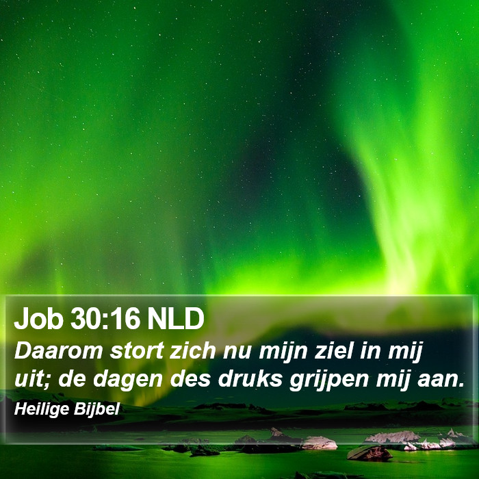 Job 30:16 NLD Bible Study