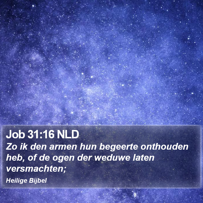 Job 31:16 NLD Bible Study