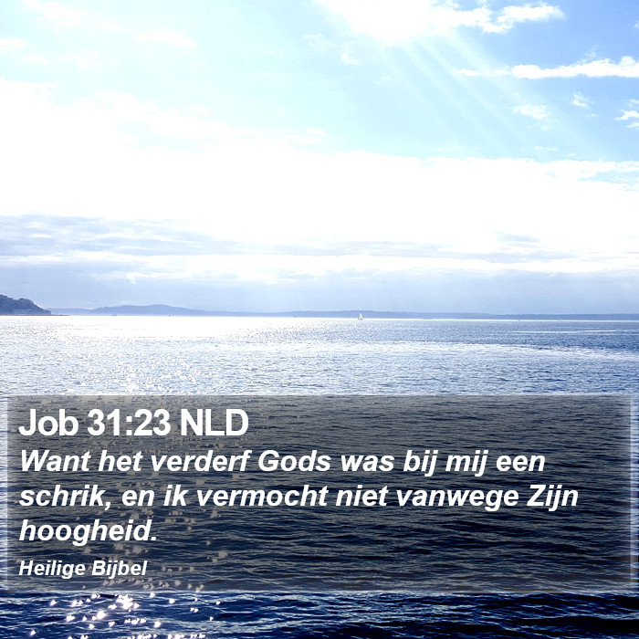 Job 31:23 NLD Bible Study