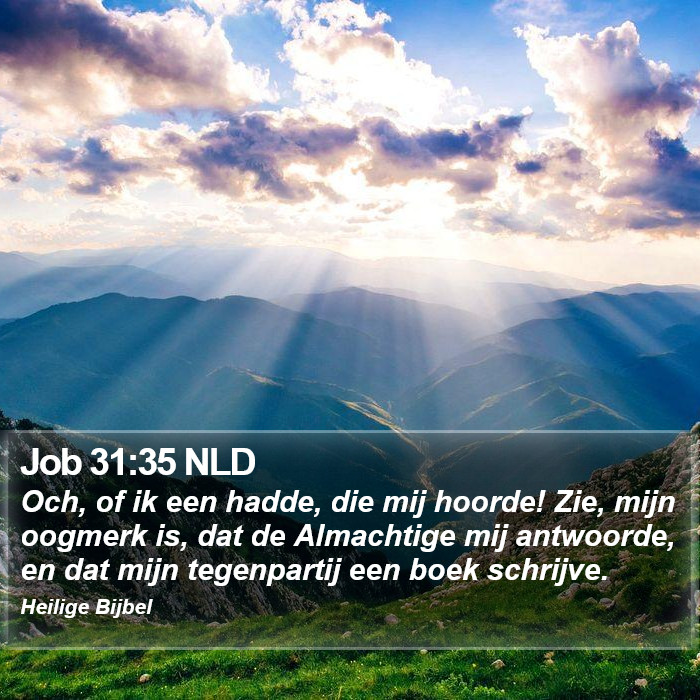 Job 31:35 NLD Bible Study