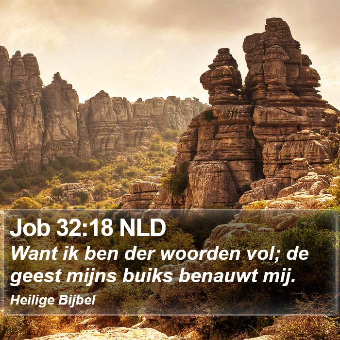 Job 32:18 NLD Bible Study