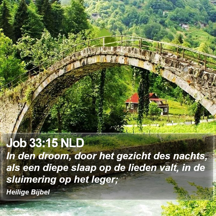 Job 33:15 NLD Bible Study