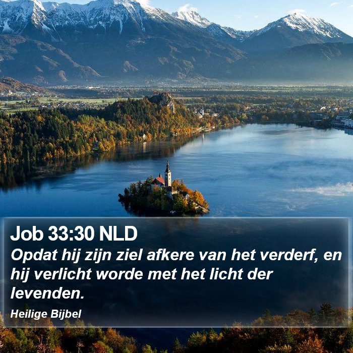 Job 33:30 NLD Bible Study