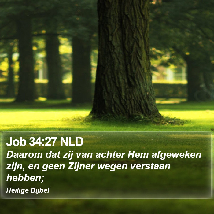 Job 34:27 NLD Bible Study