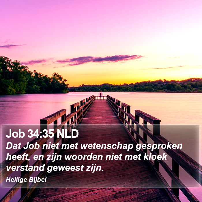 Job 34:35 NLD Bible Study
