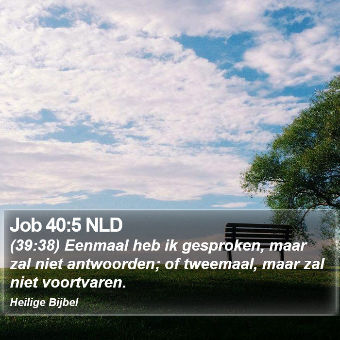 Job 40:5 NLD Bible Study