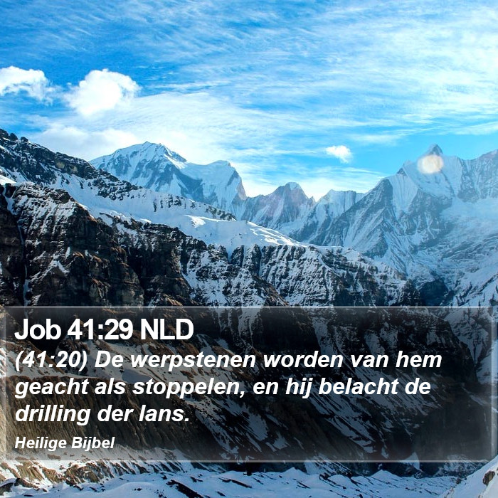 Job 41:29 NLD Bible Study