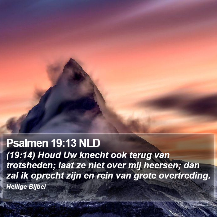 Psalmen 19:13 NLD Bible Study