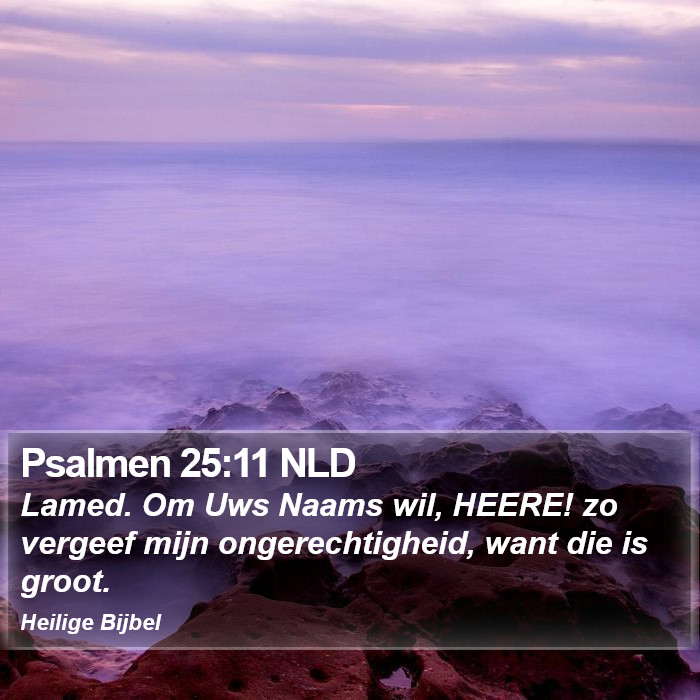 Psalmen 25:11 NLD Bible Study