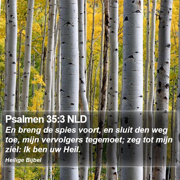 Psalmen 35:3 NLD Bible Study