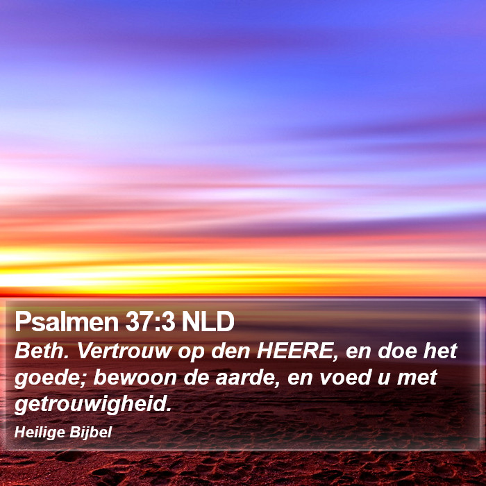 Psalmen 37:3 NLD Bible Study